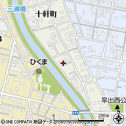 静岡県浜松市中央区十軒町634周辺の地図
