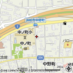 静岡県浜松市中央区中野町429周辺の地図