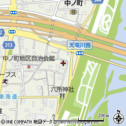 静岡県浜松市中央区中野町1075周辺の地図