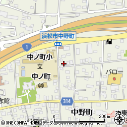 静岡県浜松市中央区中野町423周辺の地図