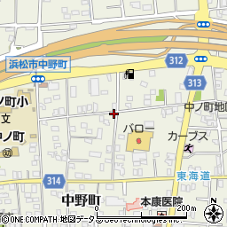 静岡県浜松市中央区中野町582周辺の地図