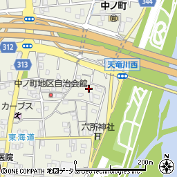 静岡県浜松市中央区中野町1040周辺の地図