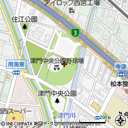 兵庫県西宮市津門住江町周辺の地図