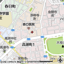 大阪府守口市大枝西町18周辺の地図