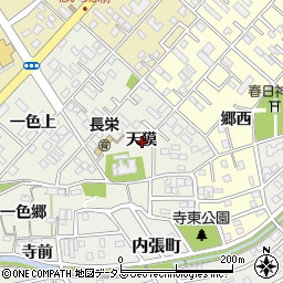愛知県豊橋市一色町天獏周辺の地図