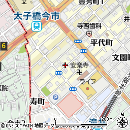 大阪府守口市平代町周辺の地図