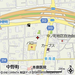静岡県浜松市中央区中野町630周辺の地図