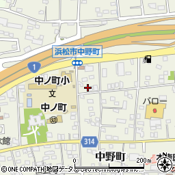 静岡県浜松市中央区中野町416周辺の地図
