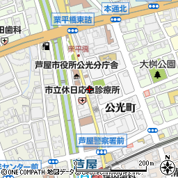 小倉山荘芦屋店周辺の地図