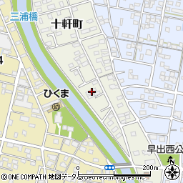 静岡県浜松市中央区十軒町633周辺の地図