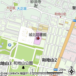 浜松市役所　中区役所中区内その他施設城北図書館周辺の地図