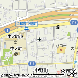 静岡県浜松市中央区中野町528周辺の地図