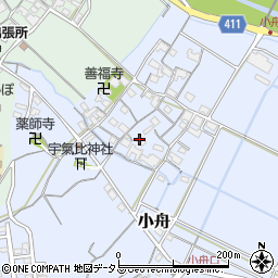 三重県津市小舟周辺の地図