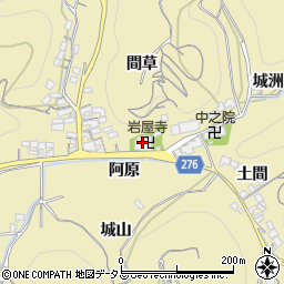 岩屋寺周辺の地図