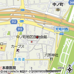 静岡県浜松市中央区中野町884周辺の地図