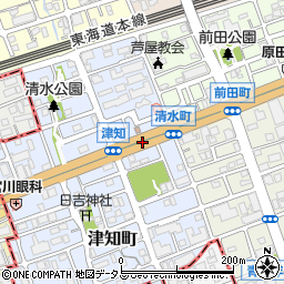 津知周辺の地図