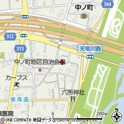 静岡県浜松市中央区中野町1041周辺の地図