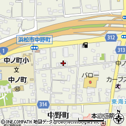静岡県浜松市中央区中野町529周辺の地図