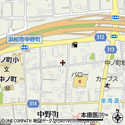 静岡県浜松市中央区中野町710周辺の地図