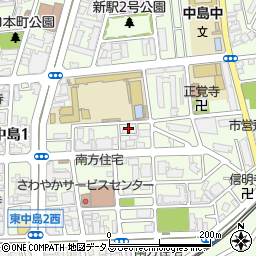 大阪府大阪市東淀川区東中島3丁目4周辺の地図