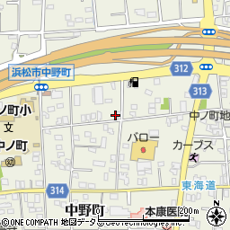 静岡県浜松市中央区中野町713周辺の地図