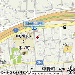 静岡県浜松市中央区中野町413周辺の地図