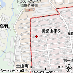 兵庫県神戸市東灘区御影山手6丁目周辺の地図
