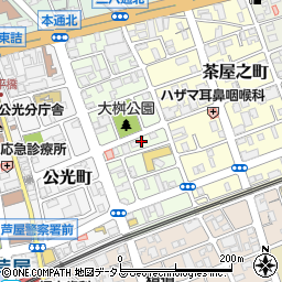 兵庫県芦屋市大桝町周辺の地図