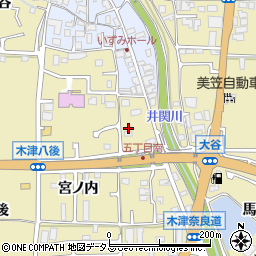 京都府木津川市木津奈良道4周辺の地図