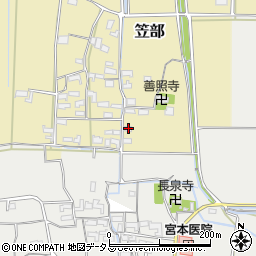 三重県伊賀市笠部592周辺の地図
