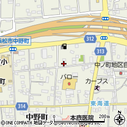静岡県浜松市中央区中野町702周辺の地図