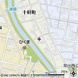 静岡県浜松市中央区十軒町627周辺の地図