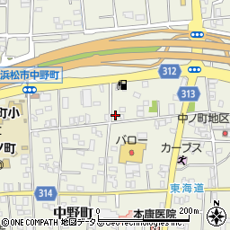 静岡県浜松市中央区中野町705周辺の地図