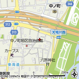 静岡県浜松市中央区中野町1009周辺の地図