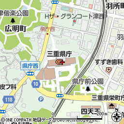 百五銀行県庁支店周辺の地図