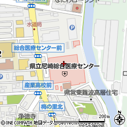 兵庫県立尼崎総合医療センター周辺の地図