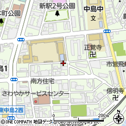 大阪府大阪市東淀川区東中島3丁目周辺の地図