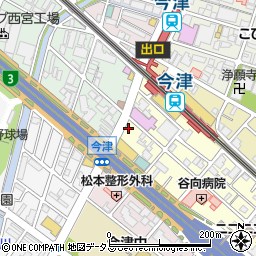 兵庫県西宮市今津水波町1-28周辺の地図