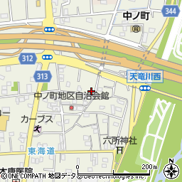静岡県浜松市中央区中野町1006周辺の地図