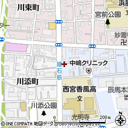 ガッツレンタカー西宮店周辺の地図