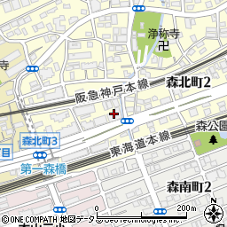 ジークレフ東灘森北町周辺の地図