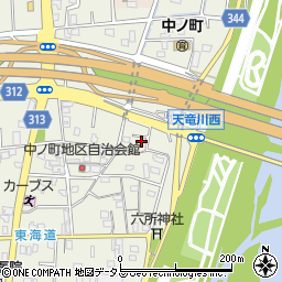 静岡県浜松市中央区中野町1042周辺の地図