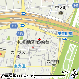静岡県浜松市中央区中野町1008周辺の地図