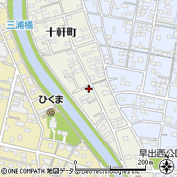 静岡県浜松市中央区十軒町626周辺の地図