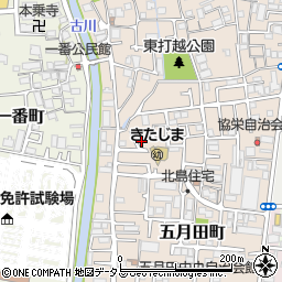 五月田町テラス周辺の地図