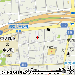 静岡県浜松市中央区中野町714周辺の地図