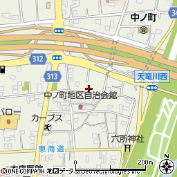 静岡県浜松市中央区中野町904周辺の地図