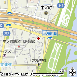 静岡県浜松市中央区中野町1072周辺の地図