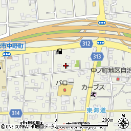 静岡県浜松市中央区中野町698周辺の地図