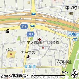 静岡県浜松市中央区中野町895周辺の地図